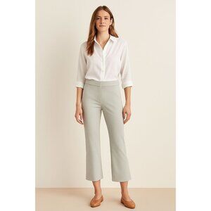 Theory Eco New Bistretch Light Academia Modern Essentials Crop Pants Pale Gray S
